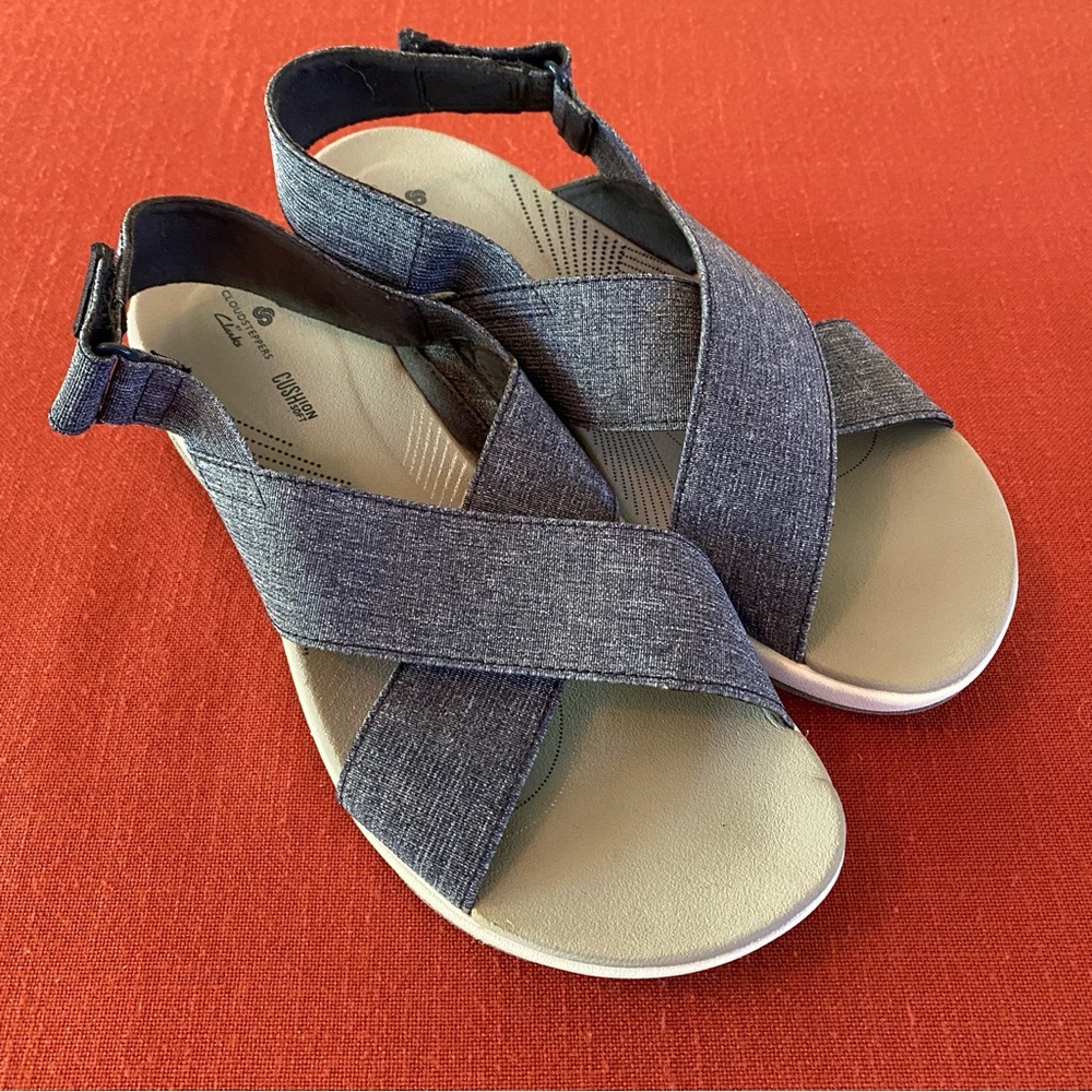 Clarks Cloudsteppers Arla Kaydin Sandals Slingback Comfort Blue Women’s 9.5M